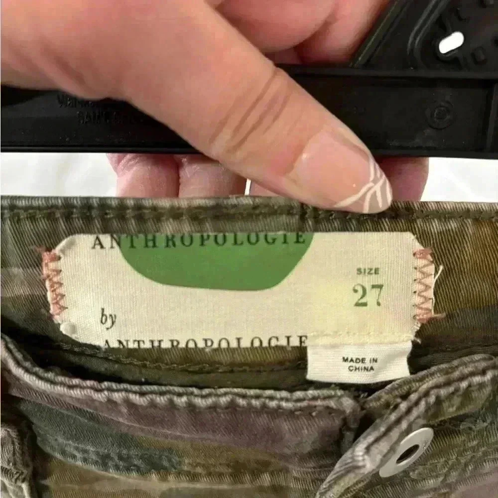 Womens size 27 Anthropologie slim camo cargo pants, #J378 - Picture 3 of 5